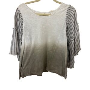 Mystree ombre beige boho top. Size S
